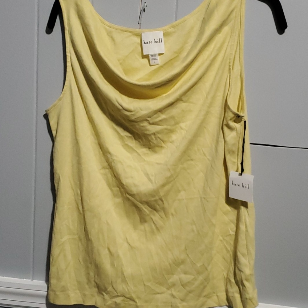 Nwt Women Kate Hill top color yellow sz L